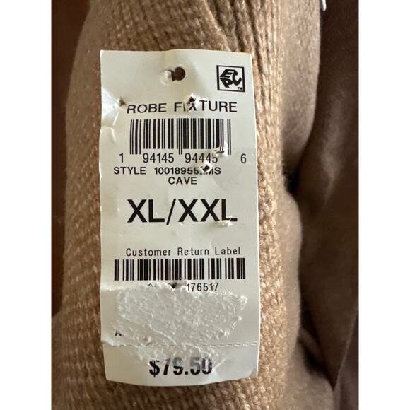 State of Day Women's Size XL/XXL Cave Brown Fleece Knit Robe Sweater Sleepwear - Picture 4 of 6